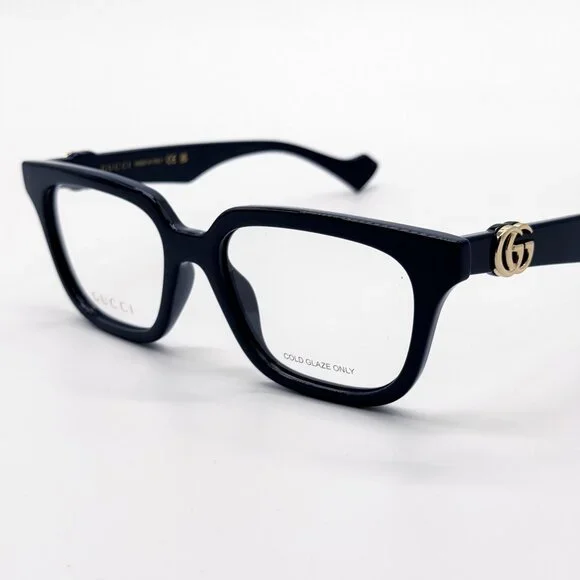 NEW GUCCI GG1536O 011 EYEGLASSES UNISEX BLUE EYEWEAR